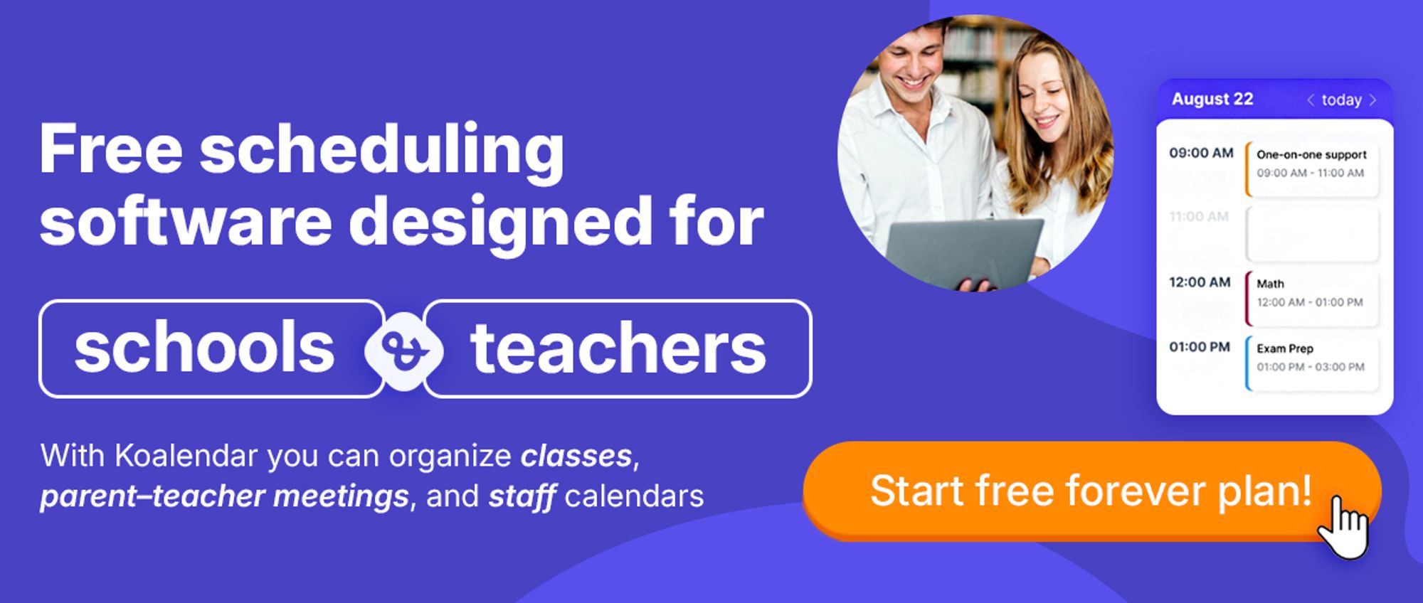 Koalendar scheduling tool for educators